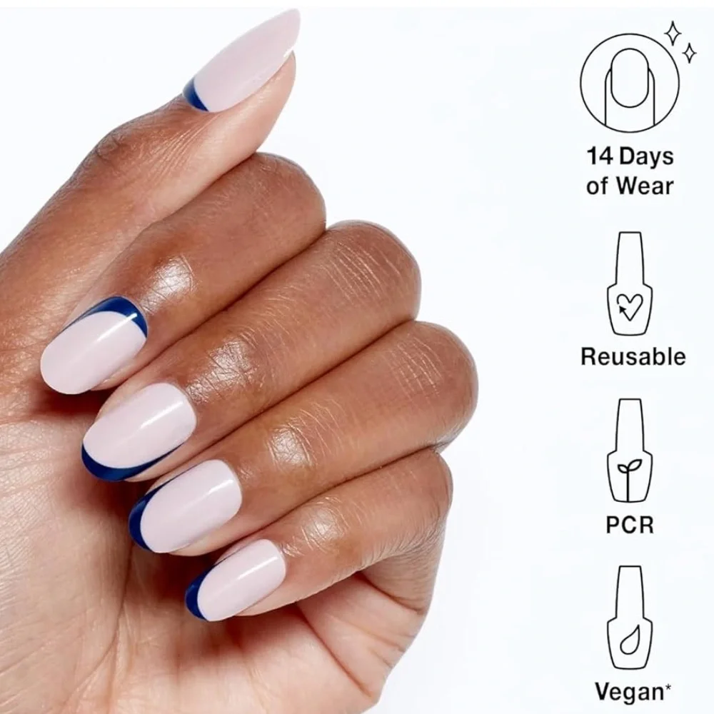 NWT OPI xPRESS/ON Press on Nails in SO INTO BLUE